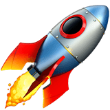 Rocket Apple Emoji